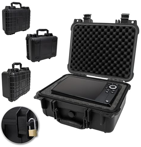 FATBOX Echolotkoffer G 30 – Wasserdichter Outdoor Schutzkoffer mit Rasterschaumstoff für Fischfinder & Akkus – Schlagfester Transportkoffer mit Druckausgleichsventil (Modell 2350-23,3x19,2x11,1cm)