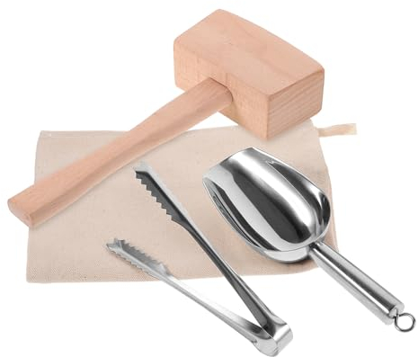 IMIKEYA 1set Crushed Ice Mallet Ice Bags for Bars and Pubs Portable for Home and Outdoor Use Lightweight and Ergonomic Design