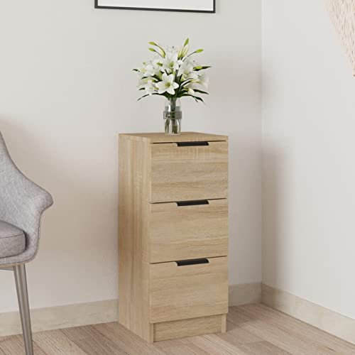Homgoday Sideboard Sonoma Eiche 30x30x70cm Holzwerkstoff Beistellschrank Schrank Aufbewahrungsschrank für Esszimmer Wohnzimmer Flur und Küche Home Office Möbel Buffetschrank Typ1 Möbel