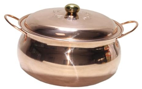 SiaBiced Kupfer Suppe Topf Kochen Topf Kochgeschirr Verbund Boden Suppentopf Heißer Topf Pfanne Party Haushalt, 28CM
