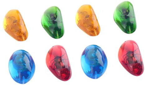 iplusmile 8stücke Fluoreszierende Bienenwachs Irreguläre Form Insekten-exemplare Bernsteinoptik Kreative Schmuckaccessoires Für Ketten Und Ohrringe Zufällige Farben