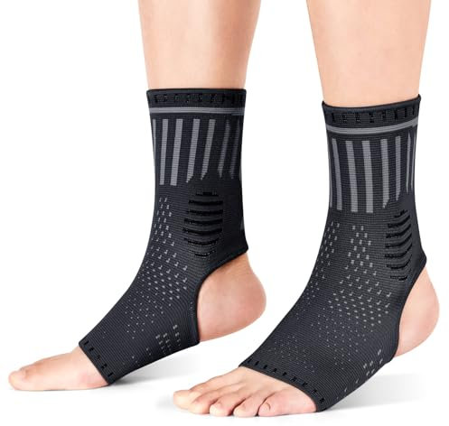 AVIDDA Ankle Support Brace 1 Pair, Plantar Fasciitis Relief Brace, Foot Support for Sprained Ankle, Running, Sports Protection and Pain Relief Men Women