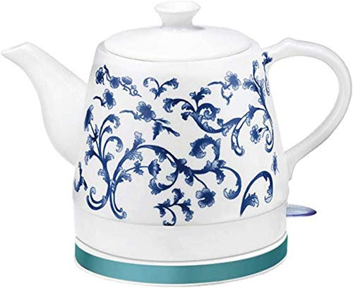 RBUDSPOLF Hot Water Kettle Electric Ceramic Cordless Chinese Style Kettle Teapot-Retro 1.2L Jug, 1200W Water Fast for Tea, Coffee, Soup, Removable Base, Boil Dryion