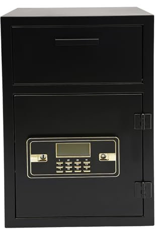 Black Einwurfkasten, Einwurfschlitztresor Bargelddepot-Tresor, für Familien, Büros, Hotels, Schulen, Krankenhäuser 35.2 * 35.2 * 55cm