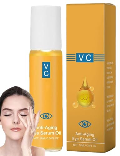 Huile Essentielle Anti-Rides Avec VC & Lutéine,Rollerball Essentiel Pour Le Visage Et Les Yeux,Serum Anti Rides Raffermissant Pour Les Yeux,Hydratant Et Raffermissant,Réduit Les Ridés Et Les Ridules