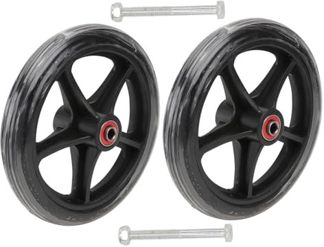 DOITOOL 2pièces Roues Avant Fauteuil Caoutchouc Pu Solide Avec Roulements à Billes Roues De Rechange Silencieuses Et Résistantes Pour Fauteuil Manuel Lot