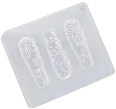 Yotlein Molde de Silicona 3D para Decoración de Uñas, Plantilla de Uñas para Arte de Uñas de Gel 3D, Silicona para Decoración de Uñas con Forma de Flor, Molde para Uñas de Resina
