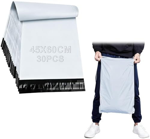 XRXYMQ 30 Buste Sacchetti per Spedizioni Vinted 45 x 60 cm Pacchi Buste Spedizione Vinted Adesive Impermeabili Opache Scatole Imballaggio Spedizioni di Capi di Abbigliamento e Tessuti