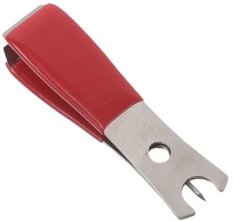 GLEAVI Alicates de Pesca Pequeños de Acero Inoxidable con Mango Antideslizante Rojo Cortador de Línea de Pesca para Agua Dulce y Salada Herramienta Compacta para Cortar Sedal y Quitar
