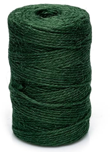 Garden Twine String Green Jute Cord 60m - Hanging Garden Jute String for Gardening, Plant Decoration, Packing, Christmas, Easter, Gifts Wrapping (1)