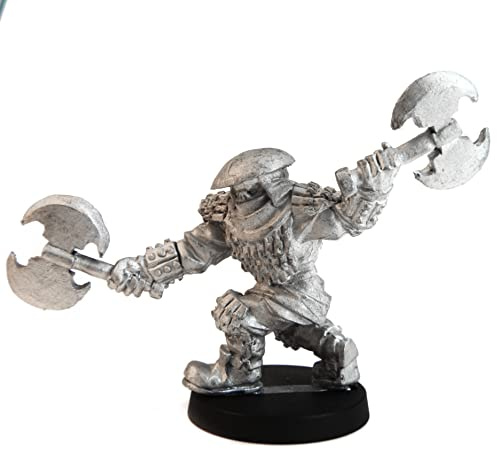 Stonehaven Half-Orc Warlord Miniature Figure (for 28mm Scale Table Top War Games) - Made in US