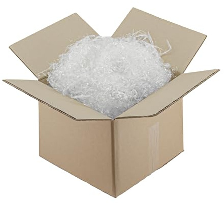 IMBALLAGGI 2000-1Kg Trucioli Trasparenti Polipropilene Sintetico, Paglia per Cesti Natalizi, Regali di Natale, Confezione Regalo, Riempimento Imballaggio per Spedizioni Pacchi, Paglietta per Scatole