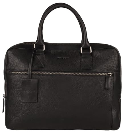 Burkely Fundamentals Antique Avery Odell Laptopbag 13,3'' – Kompakte Laptoptasche aus Leder – Gepolstertes Fach & Innenfächer