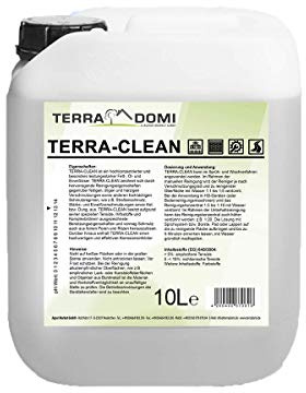 TerraDomi Terra-Clean, Reinigungsmittel für hartnäckige Verschmutzungen, wirksamer Power-Reiniger für Terrasse, Dach, Haus, Hof & Garten, vielseitige Anwendungsgebiete (10 Liter)