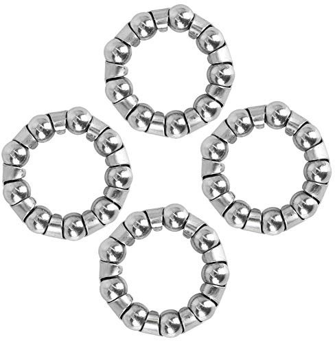 4PCS Crank Rodamientos Rueda de Bicicleta los rodamientos de Bolas rodamientos de pedalier Soporte de la Bola de la Jaula Rodamientos para Bicicletas de Plata