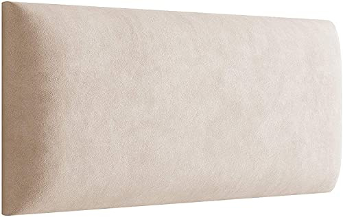 MartHome Panneau Tapissé Coussin Mural 3D, Appui-tête, Assise - Revêtement Mural Panneaux décoratifs Décoration Mural 3D Têtes de lit Rembourrées (Beige, 60 x 30 cm)
