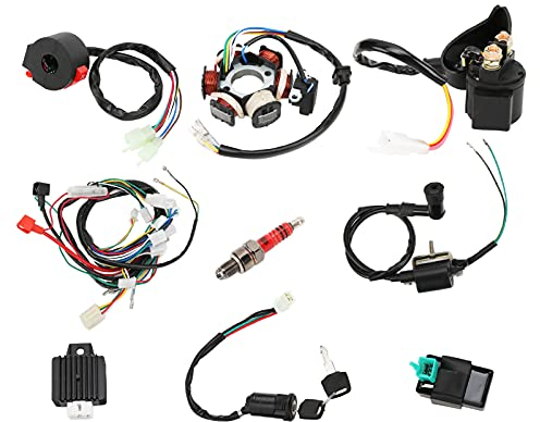 Aramox Quad Wire Harness Electrics Stator Bobine CDI Faisceau de Câblage de Remplacement pour 50 70 90 110 125 ATV Quad Dirt Bike Go Kart Pièces