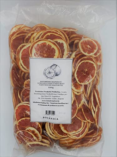 Fruits séchés, pamplemousse séchée pour cocktail de gin, décoration de boissons à partir d'ingrédients 100 % naturels, sans sucre ajout, cadeau de gin kit disques de 1 kg