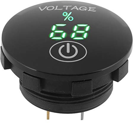 AMONIDA Voltmetro digitale DC 12-24V Misurazione amperometro tensione con display LED Adatto per auto, camion, moto, marina, barca, ATV, , trattori