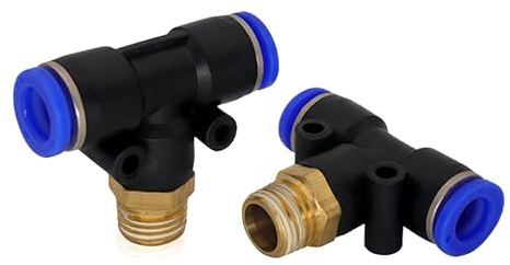 Pneumatik Mehrfach-Steckverschraubung TE 1/2 - 10mm IQS T-Stück Druckluft