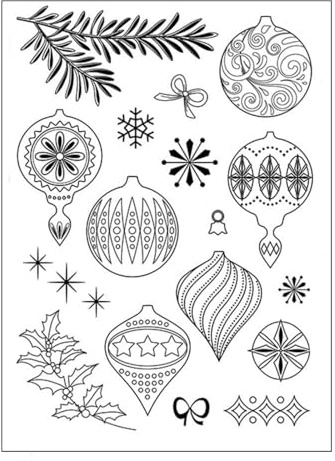 arriettycraft Weihnachtsschmuck, dekorative Kugeln, transparente Stempel für Kartenherstellung oder Tagebuch, X-Mas, Beerenzweige, Silikon-Gummistempel für Scrapbooking, Tagebücher, Papier, Basteln,