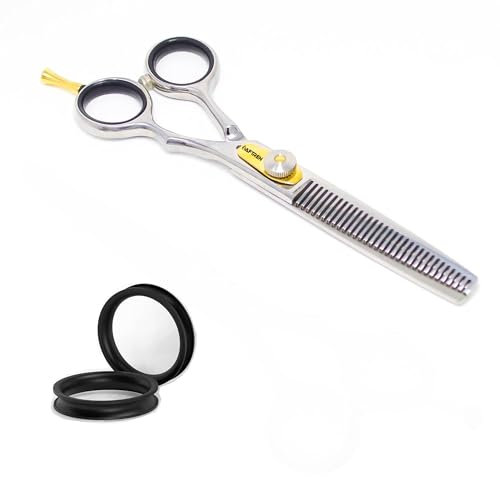 Tijeras de entresacar profesionales para cortar el cabello, tijeras de dientes de 6,7 pulgadas, tornillo de ajuste de corte de pelo de acero inoxidable, tijeras de peluquería para salón de casa, peluq