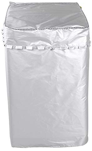 Kuuleyn Washing Machine Cover, Washing Machine Dust Cover, Household Universal Waterproof Sunscreen Washing Machine Dust Cover Protector Accessory Silver(Top opening cover