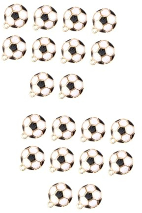 NUOBESTY 20 Stk Fußball-Schmuck-Accessoires Mini Fußball-Schmuckanhänger Charm-Halskette sportliche Reize Charme für DIY-Schmuck Halskettenanhänger Metall Zubehör Taschen Armband Legierung