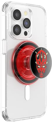 PopSockets Phone Grip for MagSafe, Secure Magnetic Phone Grip & Stand, Hands-Free Kickstand, Wireless Charging Compatible, StarWars - Enamel Darth Maul