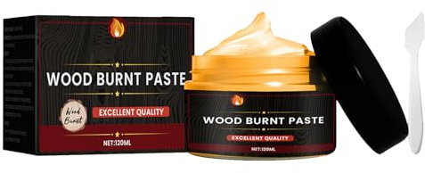 KOAHDE Brennpaste für Holzhandwerk,Holzbrennpaste,Multifunktionales DIY Brandmalerei für Holz,Holzverbrennungsmarker,Einfach Aufzutragende Brennpaste,DIY Brandmalerei-Zubehör für DIY Holzmalerei