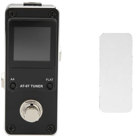 Stimmgerät für Elektrisches Stimmgerät, für E-Gitarre, Gitarre, Bass, Mini-Metall mit Tonhöhenkalibrierung, Flache Stimmung, AT-07