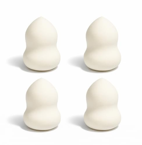 4pc Makeup Sponge Blenders – Soft Foundation & Concealer Beauty Sponges | Liquid, Cream & Powder Make-Up Contouring Applicators