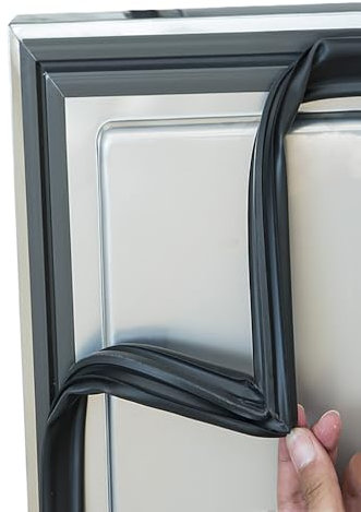 AWFOM Universal Sello Magnético para Puerta De Frigorífico y Congelador,Junta de Sellado de Goma,Negro