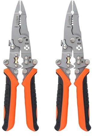 12 in 1 Multifunctional Wire Stripper Crimper Cable Cutter Pliers,Upgraded Foldable Professional Wire Stripping Tool, for Stripping, Cutting, Crimping, Electrical Pliers Wire Stripping Pliers Tools