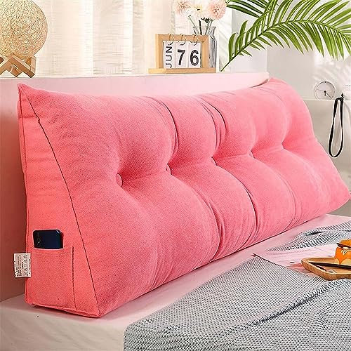 Dreieckiges Keilkissen, Lesekissen, abnehmbares Kopfteil, Rückenlehne, Lendenwirbelstütze, Keilpositionierungsrolle für Schlafzimmer, Sofa, Bett, 60 x 50 cm