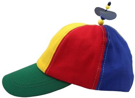 DIEKE Sombrero de hélice colorido ajustable para niños, disfraz de carnaval, para fiestas, festivales y carnavales, jugar al aire libre