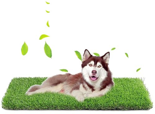 Alfombra profesional de entrenamiento para perros con agujeros de drenaje, alfombrilla de césped artificial realista para uso en interiores y exteriores, personalizable