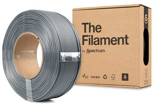 The Filament - Filament ReFill PLA Lite 1.75mm, SILVER, 1kg Spule, 3D Drucker Druckmaterialien, 3D Printer Printing Materials
