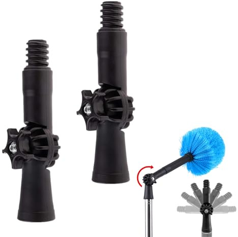 NffPOTRee 2 PCS Mop Extension Pole Adapter Rotatable Angle Adaptor Broom Handle Adapter Plastic Paint Brush Extender for Threaded Extension Pole