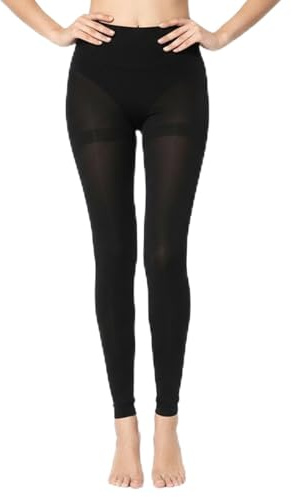 Bizaical 1 collant senza piedi da donna, collant neri da danza per ragazze e signore, collant senza cuciture per balletto, collant in cotone anti-scatto per danza e pratica