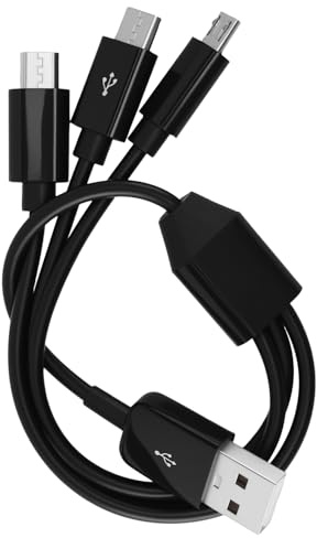 UCEC 1-to-3 Multiple Micro USB Splitter Charge Cable | Power up to 3 Micro USB Devices At Once From a Single USB Port, USB A To Micro USB Extender Cable