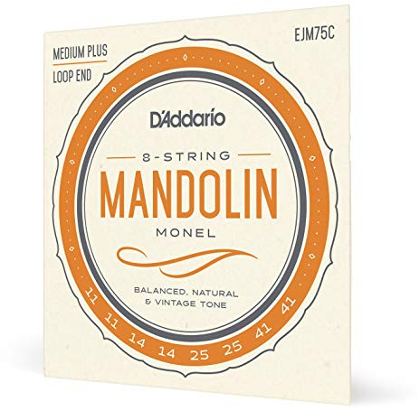 D'Addario EJM75C Monel Mandolin Strings, Medium Plus, 11-41