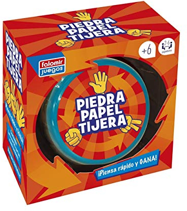 Falomir- Piedra, Papel o Tijera Juego de Mesa, Multicolor (29767)