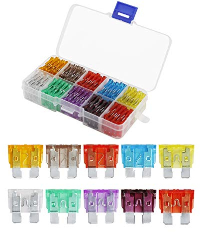 Road Passion Fusibles 40a à lame standard 100pcs 5A 7.5A 10A 15A 20A 25A 30A 35A 40A 50A, Fusible 40a Mecanique pour Véhicule Auto Moto Voiture Bateau Camion