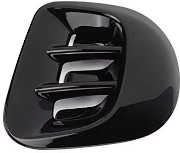 Kotflügel Seiten Luftauslass Abdeckungsverkleidung, Heckflügel Kotflügel Seiten Luftauslass, Kotflügelabdeckung Hinten Luftauslassblende Blenden für Smart Fortwo/Forfour 453 2015-2021(Helles Schwarz)