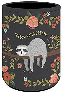 Kuiaobaty Faultier-Stiftehalter, Follow Your Dream Druck, Schul-Federmäppchen, Organizer, Tasche, Stifteständer