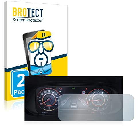 brotect Pellicola Protettiva per Hyundai i20N 2021 Cockpit | 2 Pezzi Chiara Protezione Schermo Made in Germany Trasparente Anti-Impronte