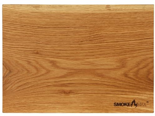 smokemax® Essbrett Set Speisebrett Servierbrett Schneidebrett, Designbrett aus hochwertigen natürlichen Bambusholz (100% mit natürlichen Ölivenöl geölt) (4)