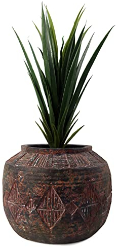 Leaf Extra Large Cachepot Planters, Fibreglass, 27cm Aztec Diamond