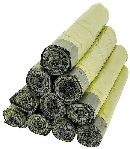 Gelbe Säcke 10 Rollen – 130 Stück Müllbeutel für Leichtverpackungen, 620x880+50x0,015mm HDPE Abfallsäcke mit Zugband, Gelb Schwarz 11565-010### KURZBESCHREIBUNG ### Robuste gelbe HDPE Abfallsäcke in